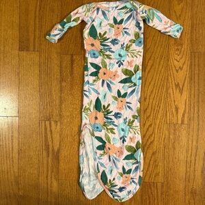 Milkmaid Floral Baby Gown with Long Sleeves Size 0-3M